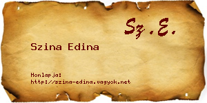 Szina Edina névjegykártya