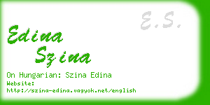 edina szina business card